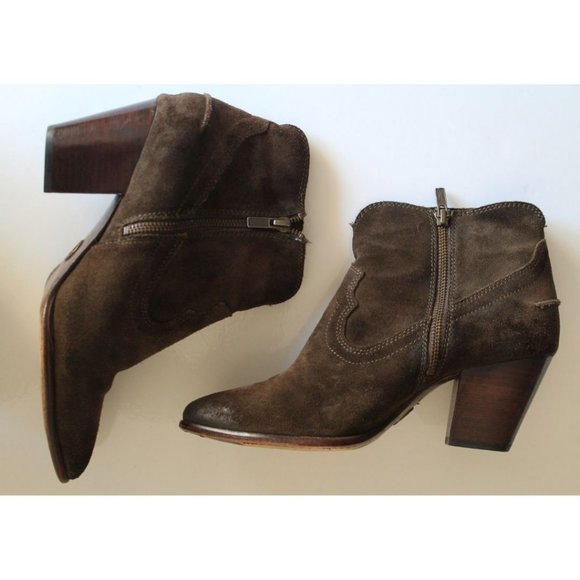 Frye Renee Seam Short Fatigue Oiled Suede Size 10 - Picture 10 of 12